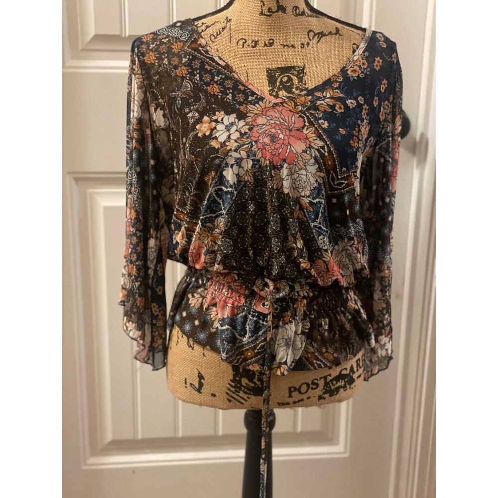 Venus floral sheer top with camisole